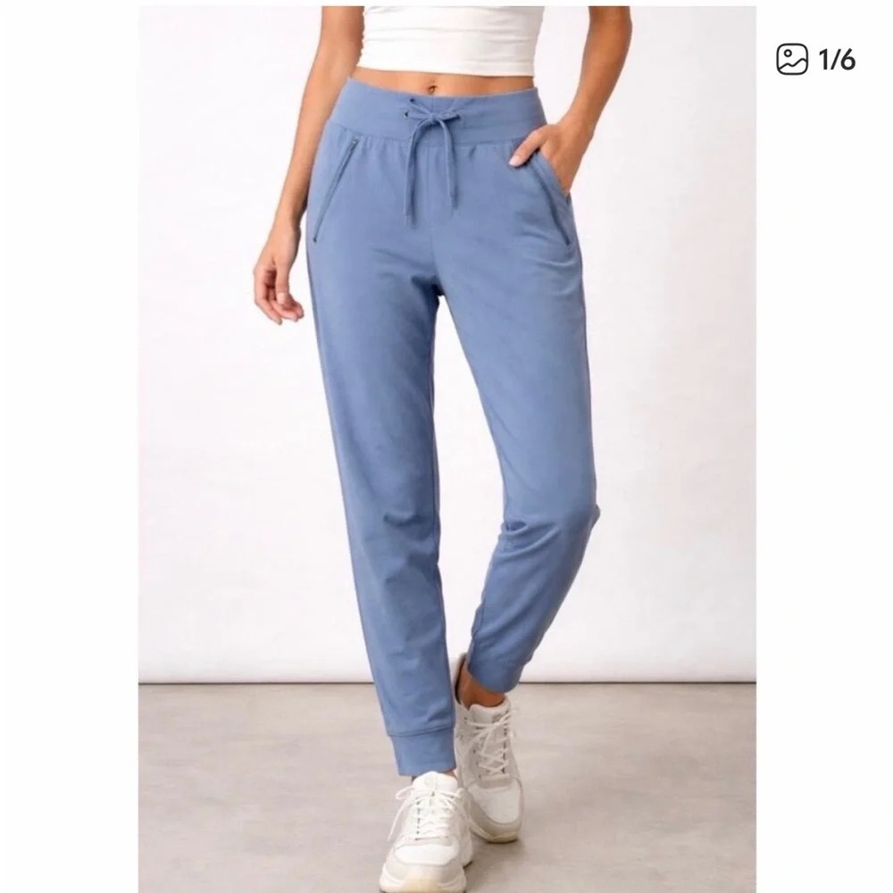 Athleta Light Blue Drawstring Joggers